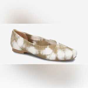 Korks Palmer Ballet Flat Khaki Tie Dye Size 11